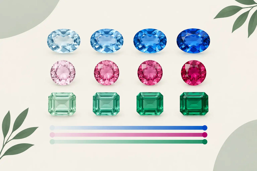 A Natural Gemstone Color Saturation Guide