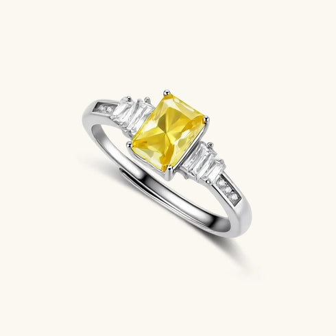 Sunset Sovereign Moissanite Ring