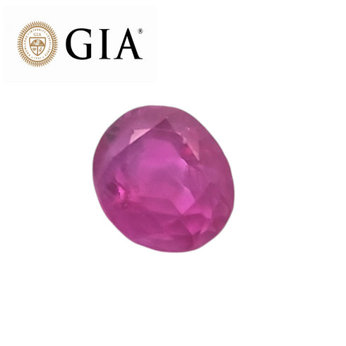 GIA Certified 0.72 Cts Natural Untreated Ruby