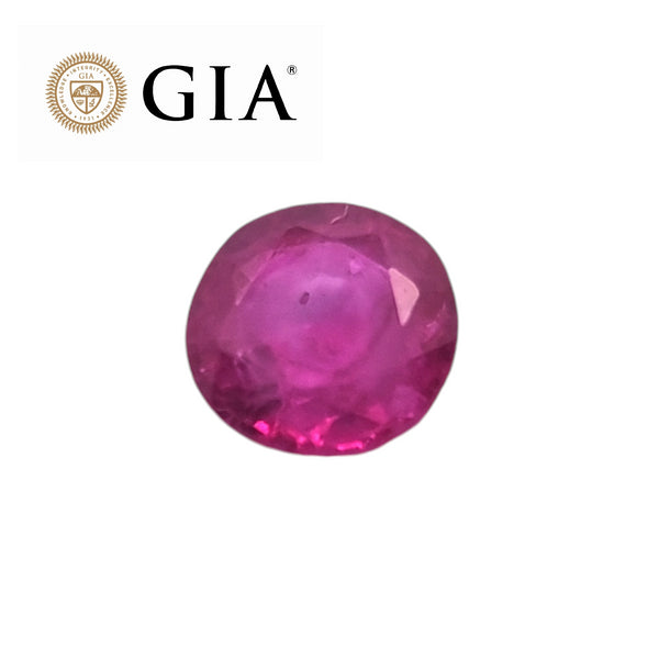 GIA Certified 0.69Ct Natural Untreated Ruby