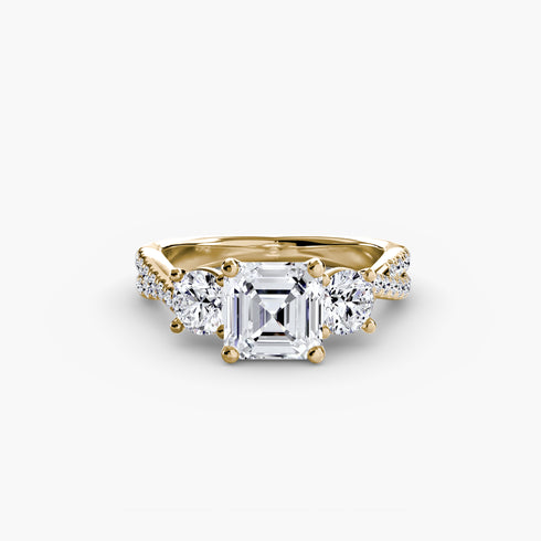 Three-Stone with Pavé Band 2