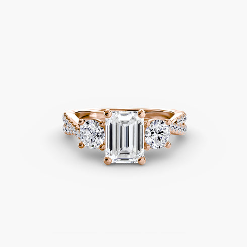 Three-Stone with Pavé Band 2