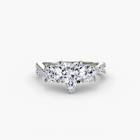 Three-Stone with Pavé Band 2
