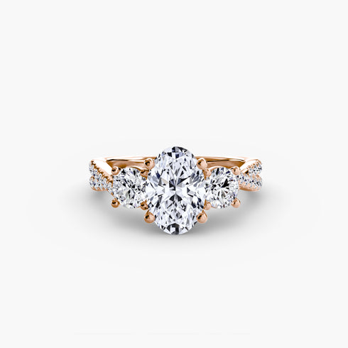 Three-Stone with Pavé Band 2