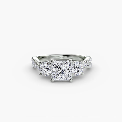 Three-Stone with Pavé Band 2