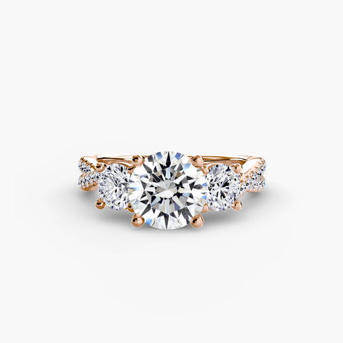 Three-Stone with Pavé Band 2