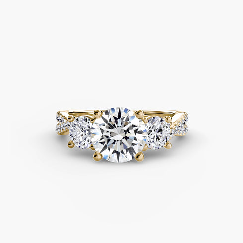 Three-Stone with Pavé Band 2