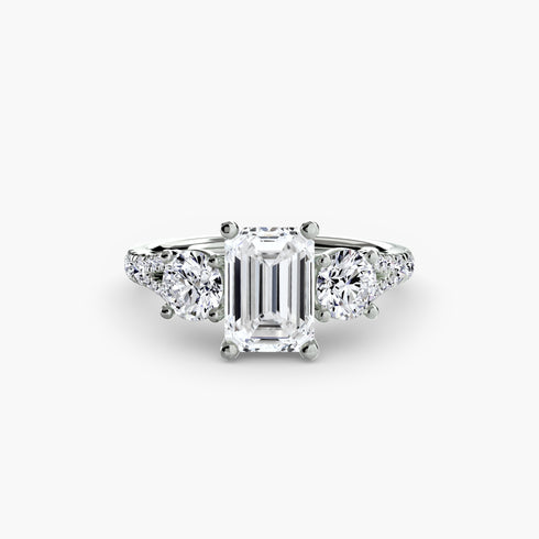 Three-Stone with Pavé Band 3