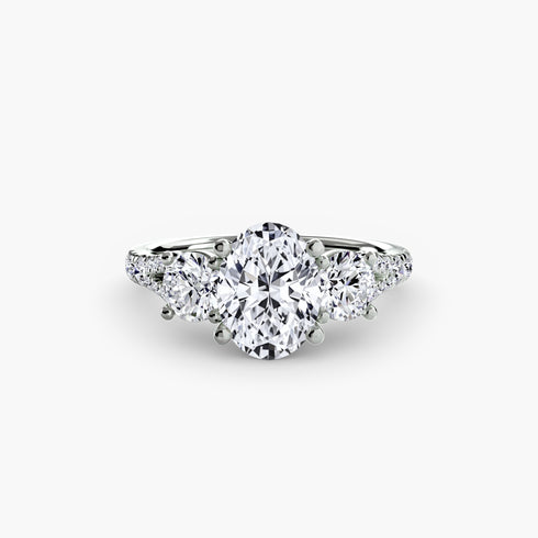 Three-Stone with Pavé Band 3
