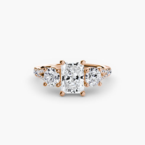Three-Stone with Pavé Band 3