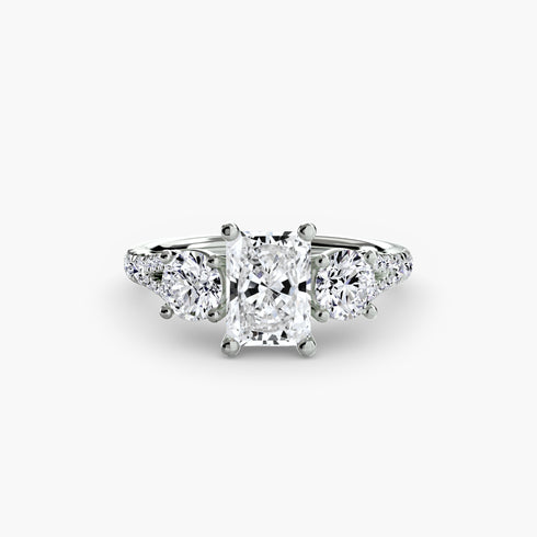 Three-Stone with Pavé Band 3
