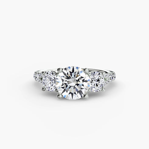 Three-Stone with Pavé Band 3
