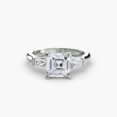 Three-Stone Ring (Baguette Side Stones)