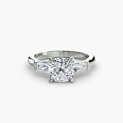 Three-Stone Ring (Baguette Side Stones)