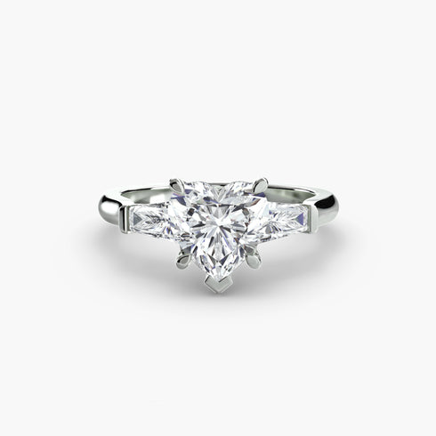 Three-Stone Ring (Baguette Side Stones)
