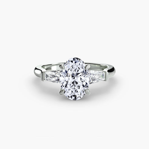 Three-Stone Ring (Baguette Side Stones)