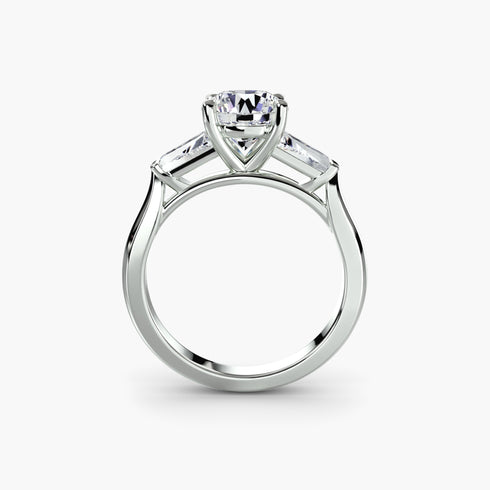 Three-Stone Ring (Baguette Side Stones)