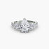 Three-Stone Ring with Pavé Band 4