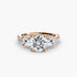 Three-Stone Ring with Pavé Band 4