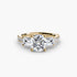 Three-Stone Ring with Pavé Band 4