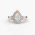 Three-Stone Ring with Halo