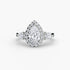 Three-Stone Ring with Halo