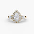 Three-Stone Ring with Halo