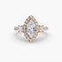Three-Stone Ring with Halo 2