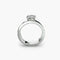Wide Band Solitaire with Pavé Band