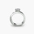 Wide Band Solitaire with Pavé Band
