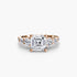 Five Stone Ring with Pavé Band