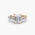 Five Stone Ring with Pavé Band
