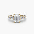 Five Stone Ring with Pavé Band
