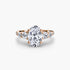 Five Stone Ring with Pavé Band