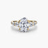 Five Stone Ring with Pavé Band