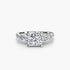 Five Stone Ring with Pavé Band
