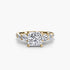 Five Stone Ring with Pavé Band