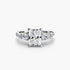 Five Stone Ring with Pavé Band