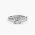 Solitaire with Shoulder Accents