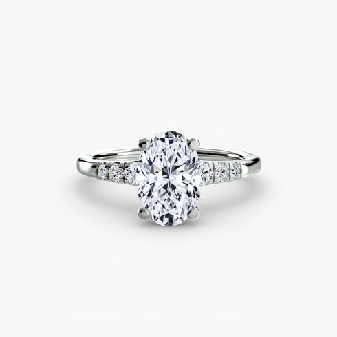 Solitaire with Shoulder Accents