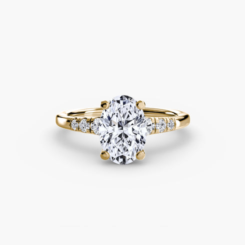 Solitaire with Shoulder Accents