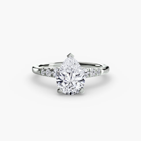 Solitaire with Shoulder Accents