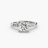 Solitaire with Shoulder Accents