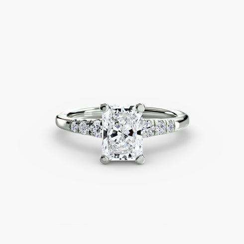 Solitaire with Shoulder Accents