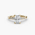 Solitaire with Shoulder Accents