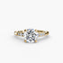 Solitaire with Shoulder Accents