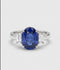 Natural Ceylon Blue Sapphire Platinum Ring NO HEAT