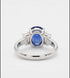 Natural Ceylon Blue Sapphire Platinum Ring NO HEAT