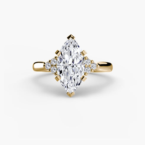 Solitaire with Cluster Shoulders 2