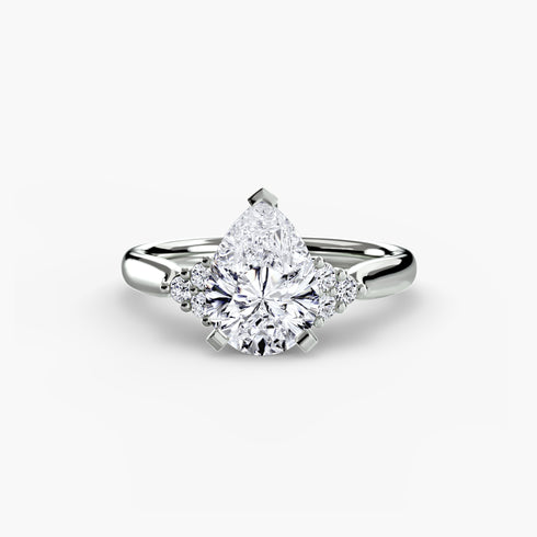 Solitaire with Cluster Shoulders 2